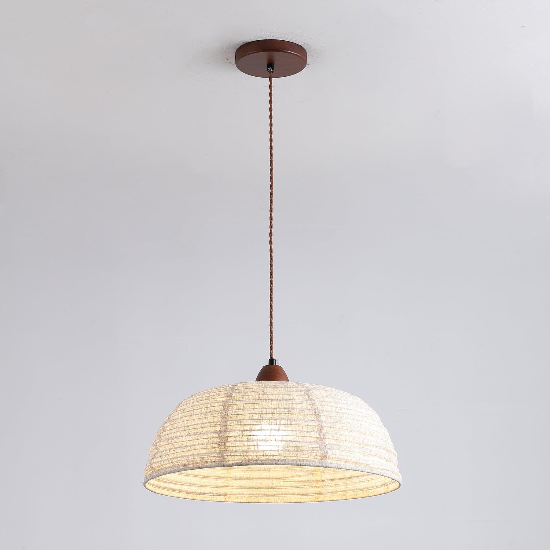 Wood and Fabric Series Pendant Lamp - Natural Elegance for Modern & Rustic Interiors