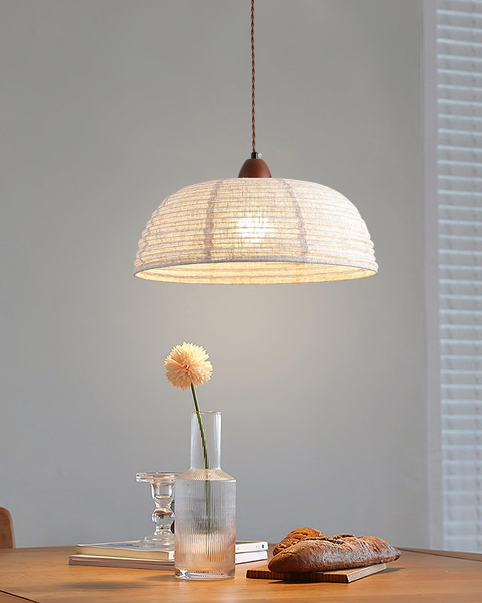 Wood and Fabric Series Pendant Lamp - Natural Elegance for Modern & Rustic Interiors