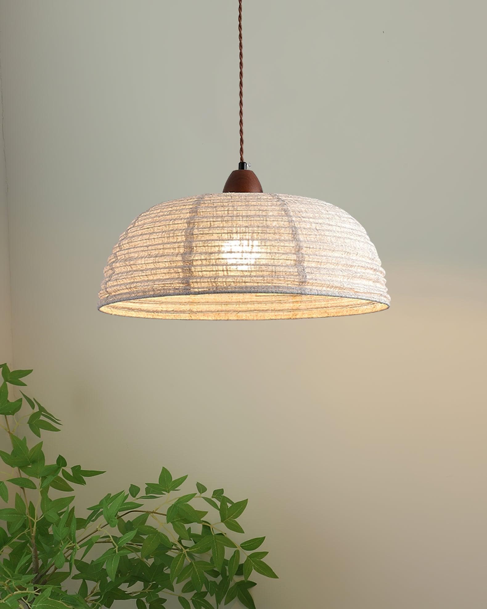 Wood and Fabric Series Pendant Lamp - Natural Elegance for Modern & Rustic Interiors