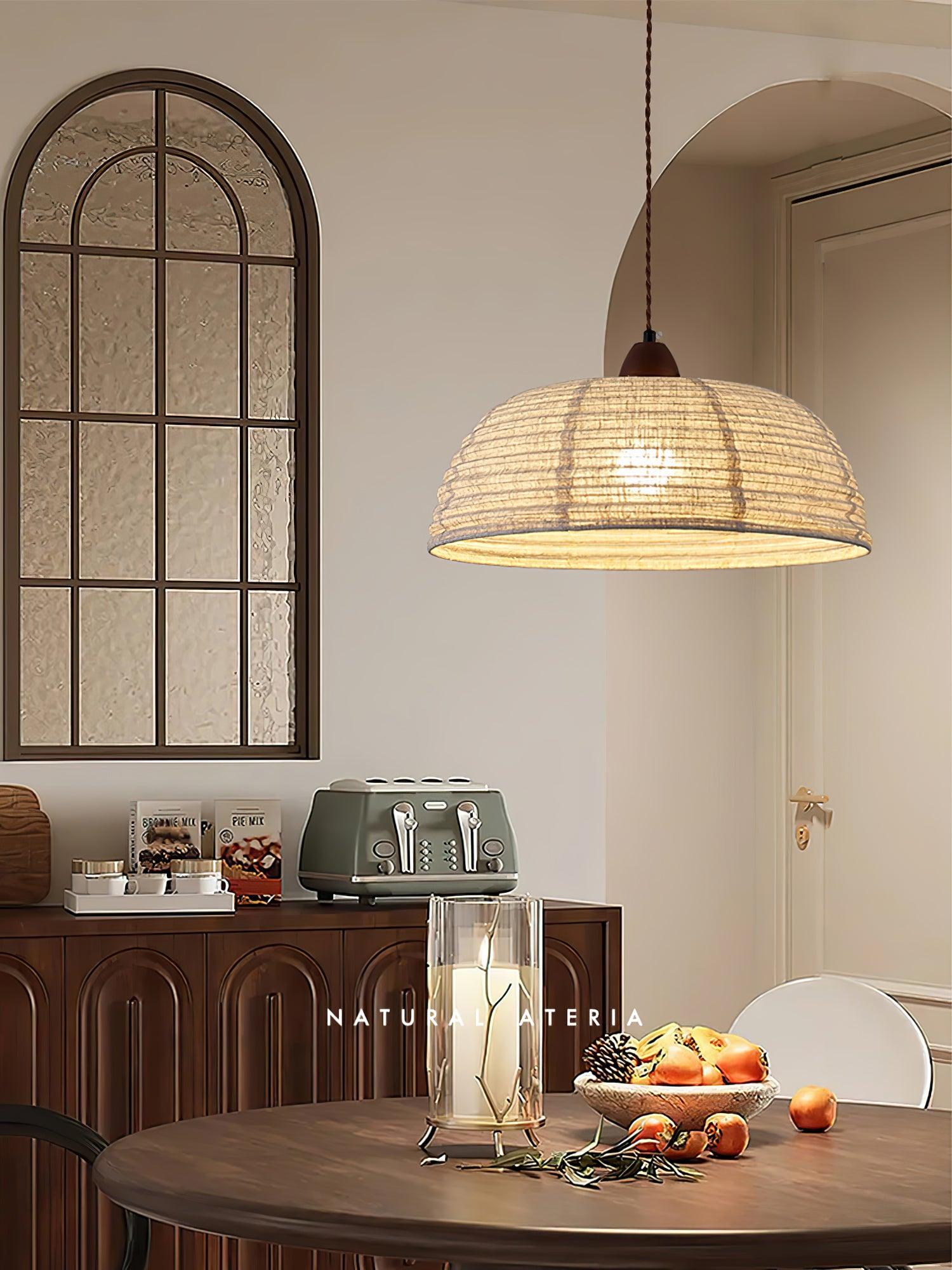 Wood and Fabric Series Pendant Lamp - Natural Elegance for Modern & Rustic Interiors