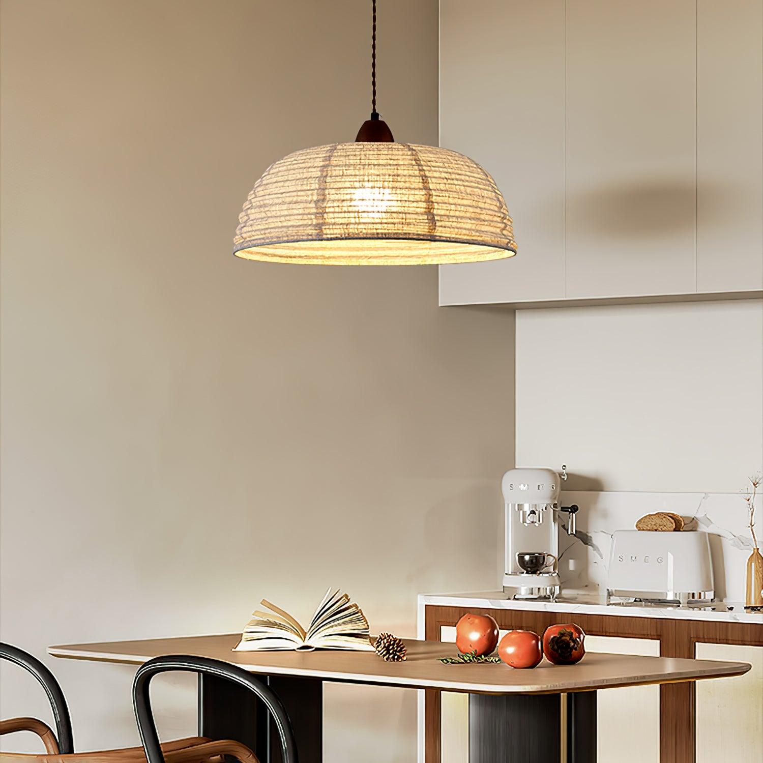 Wood and Fabric Series Pendant Lamp - Natural Elegance for Modern & Rustic Interiors