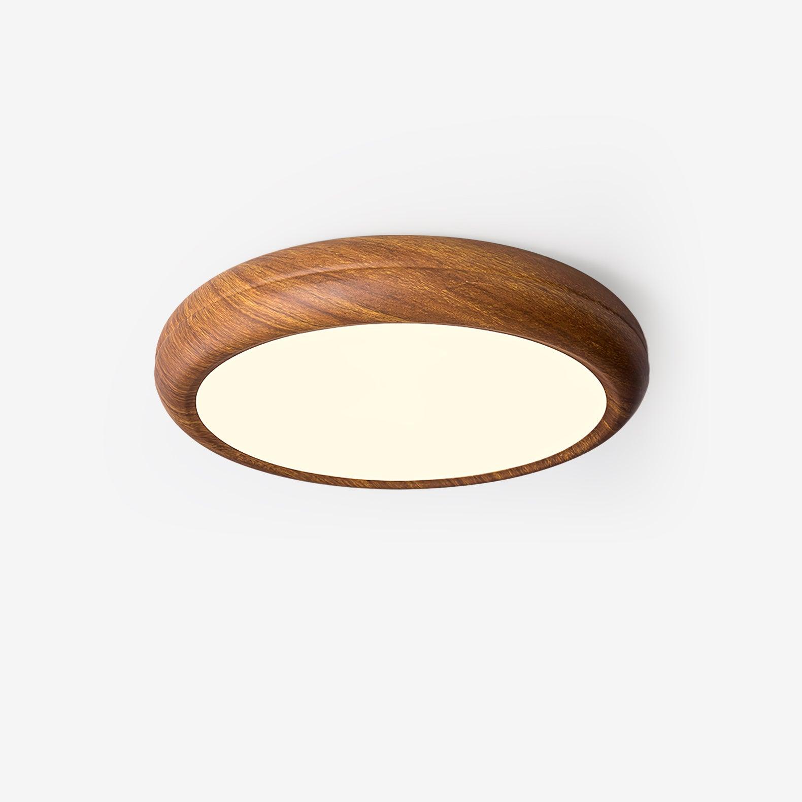 Elegant Wood & Acrylic Round Ceiling Light – Illuminate with Style