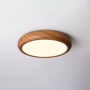 Elegant Wood & Acrylic Round Ceiling Light – Illuminate with Style