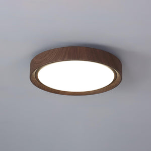 Elegant Wood & Acrylic Round Ceiling Light – Illuminate with Style