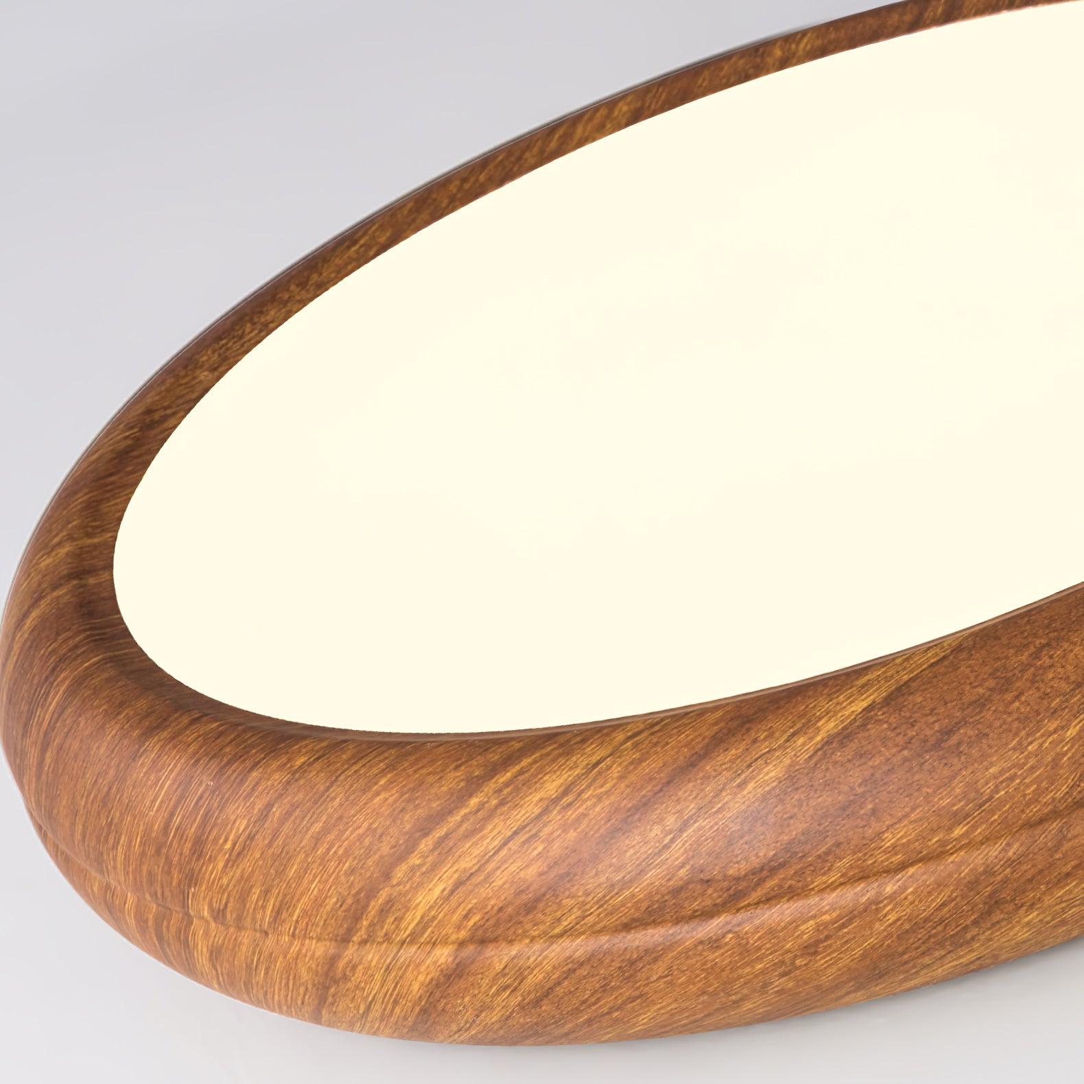 Elegant Wood & Acrylic Round Ceiling Light – Illuminate with Style