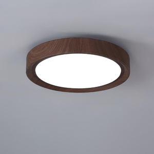 Elegant Wood & Acrylic Round Ceiling Light – Illuminate with Style