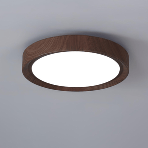 Elegant Wood & Acrylic Round Ceiling Light – Illuminate with Style