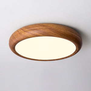 Elegant Wood & Acrylic Round Ceiling Light – Illuminate with Style