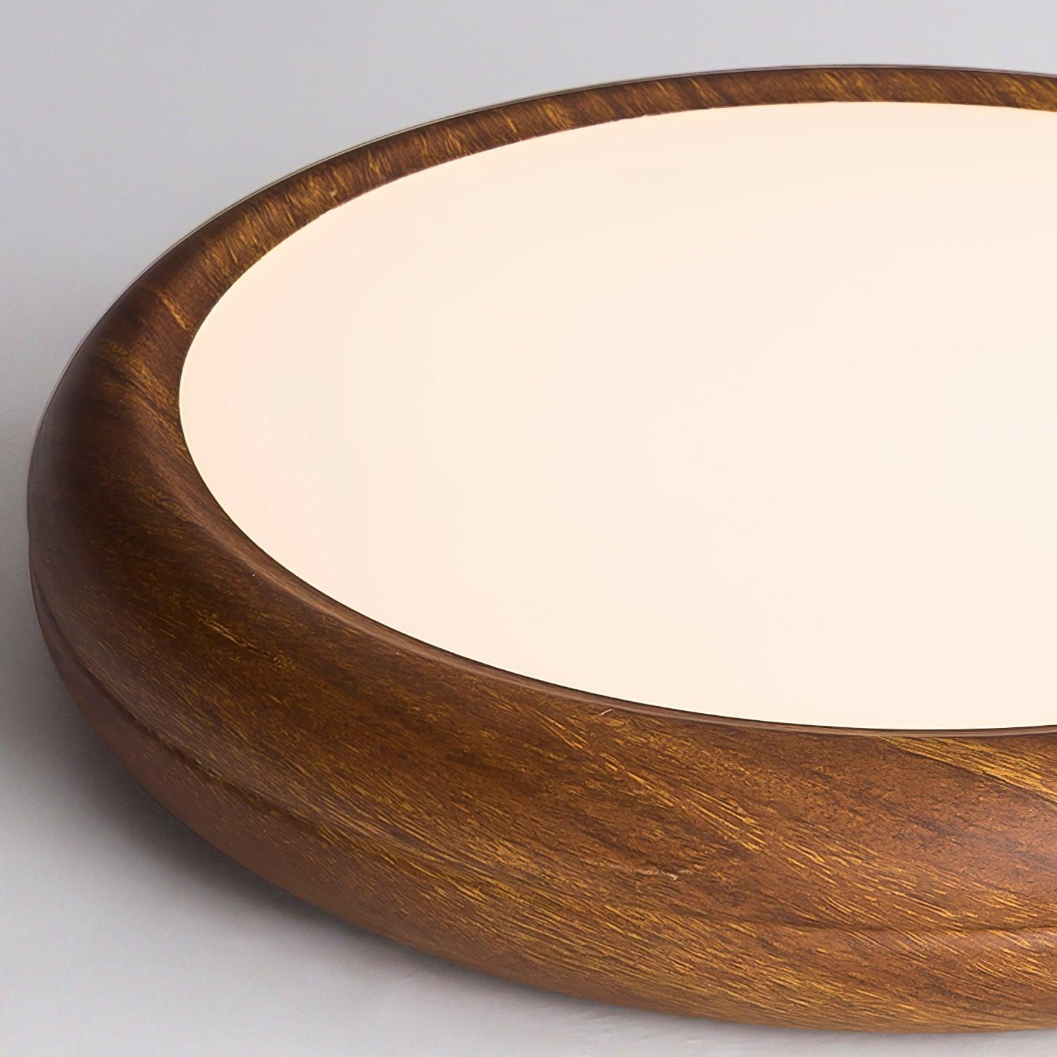 Elegant Wood & Acrylic Round Ceiling Light – Illuminate with Style