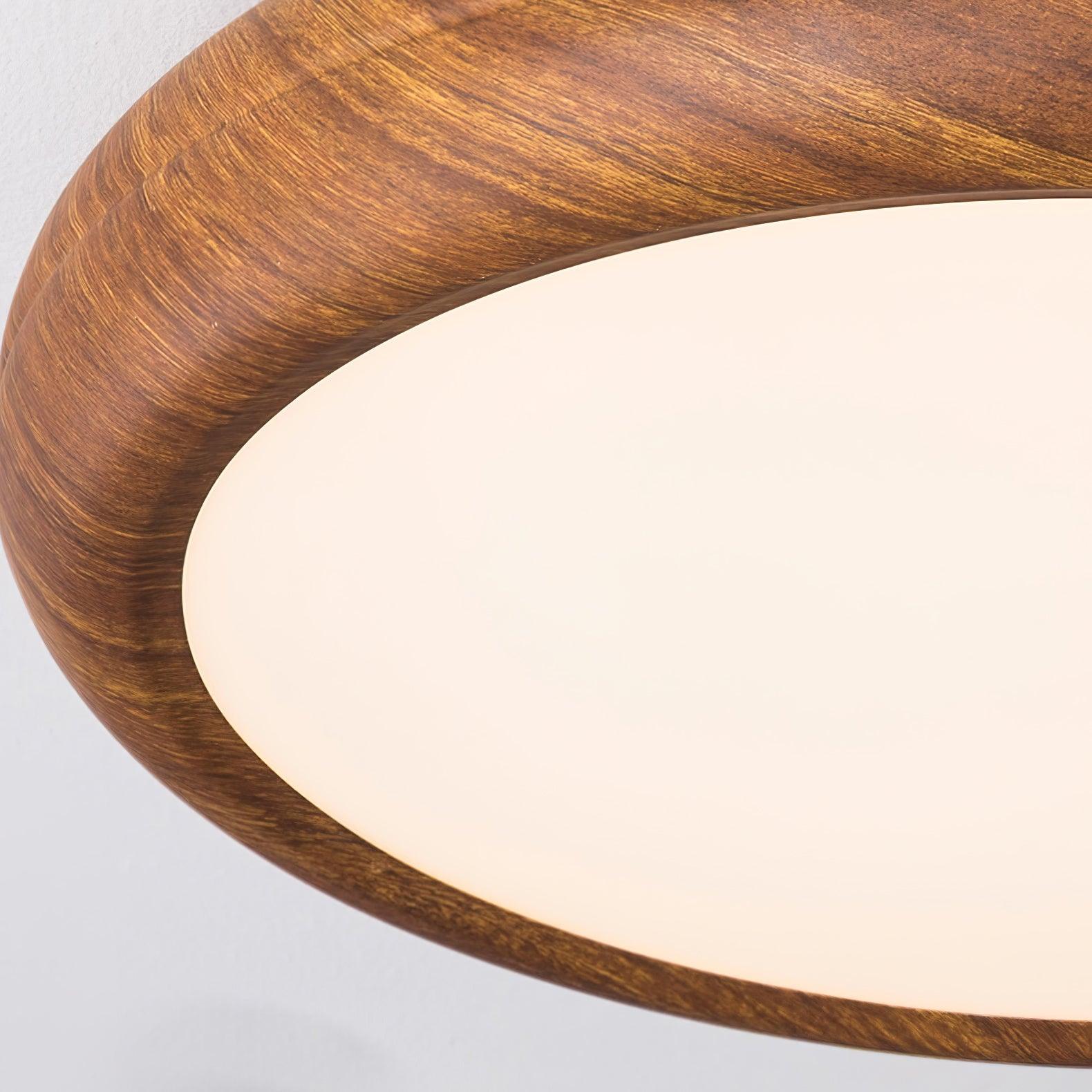 Elegant Wood & Acrylic Round Ceiling Light – Illuminate with Style