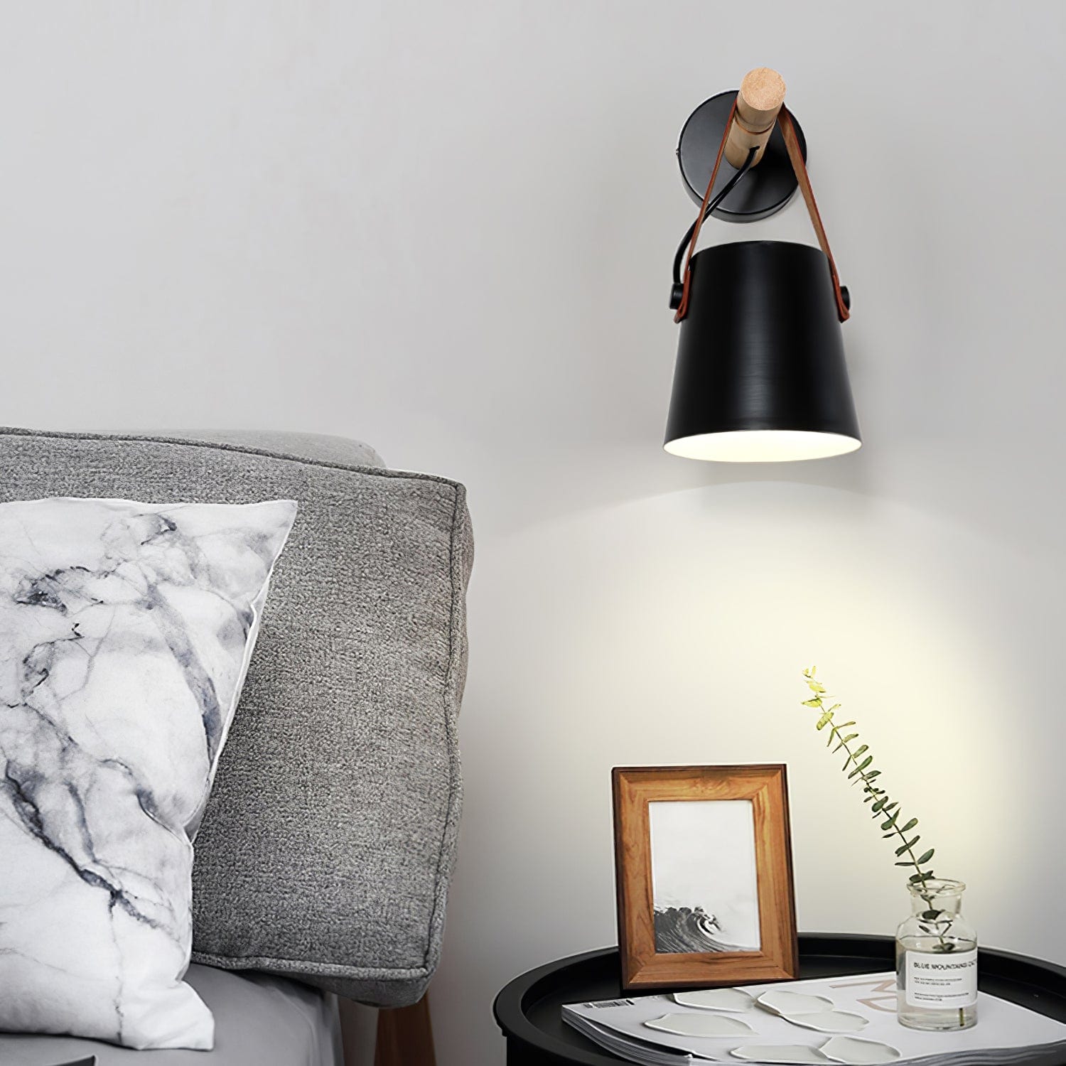 Wooden Conical Wall Light – Scandinavian Style LED Fixture