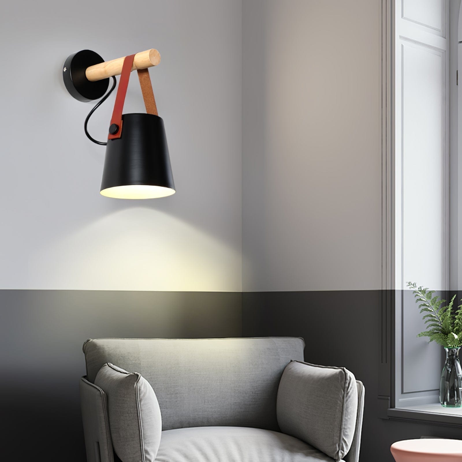 Wooden Conical Wall Light – Scandinavian Style LED Fixture