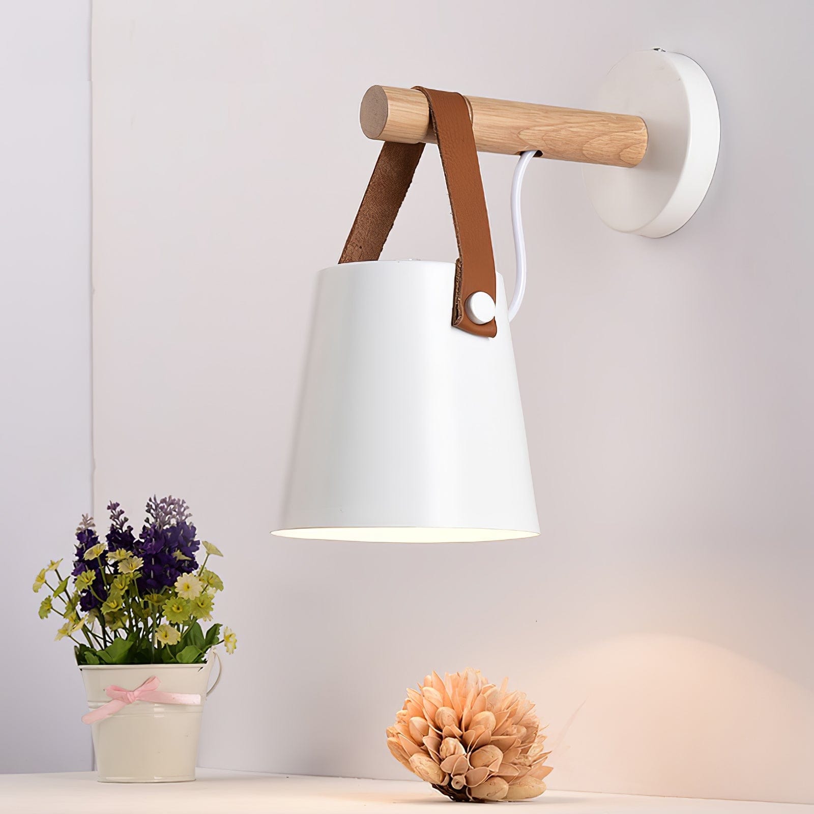 Wooden Conical Wall Light – Scandinavian Style LED Fixture