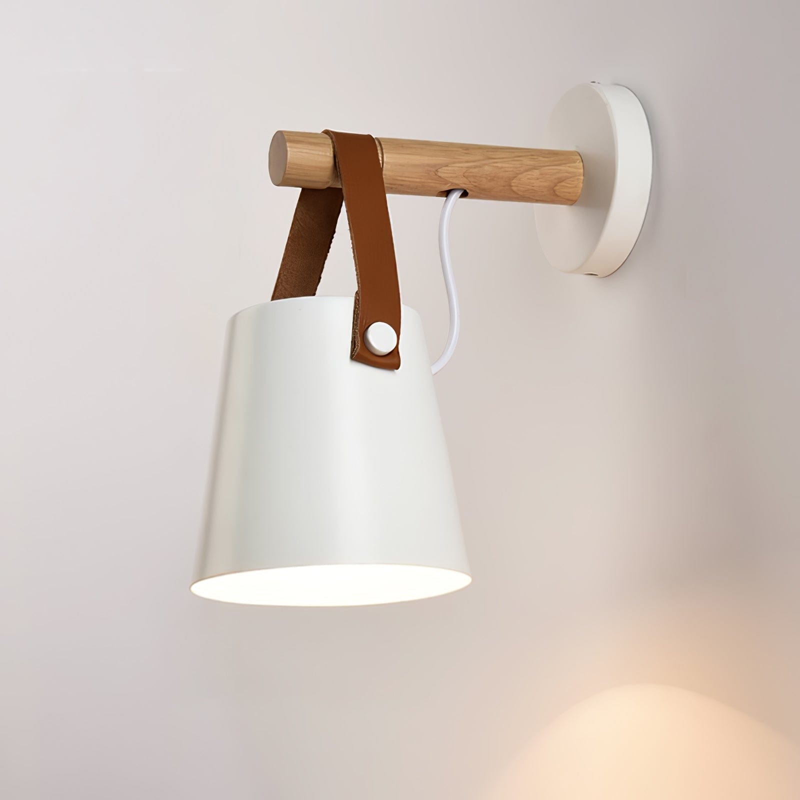 Wooden Conical Wall Light – Scandinavian Style LED Fixture