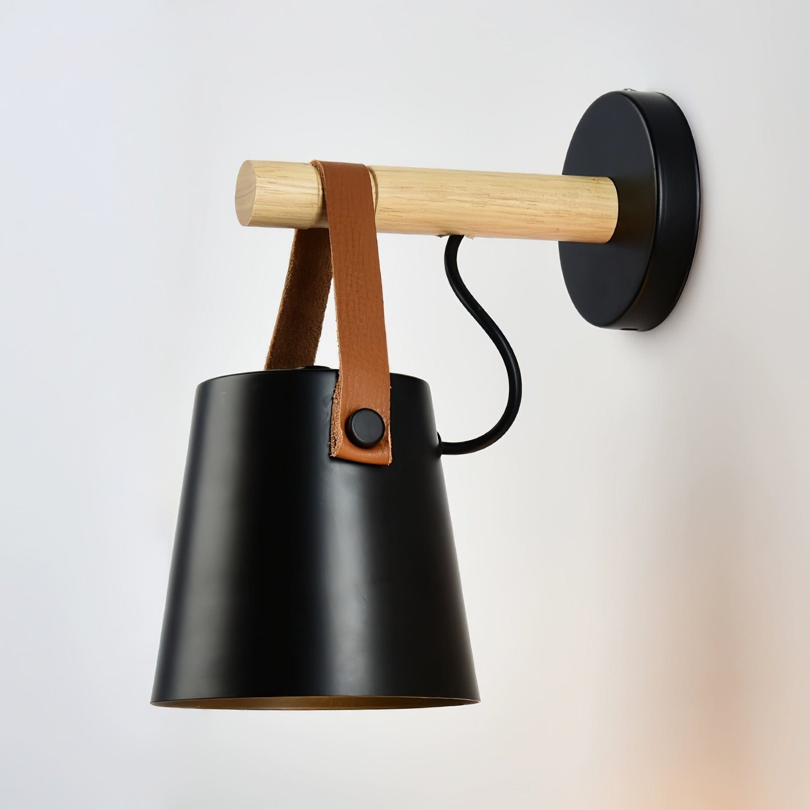 Wooden Conical Wall Light – Scandinavian Style LED Fixture