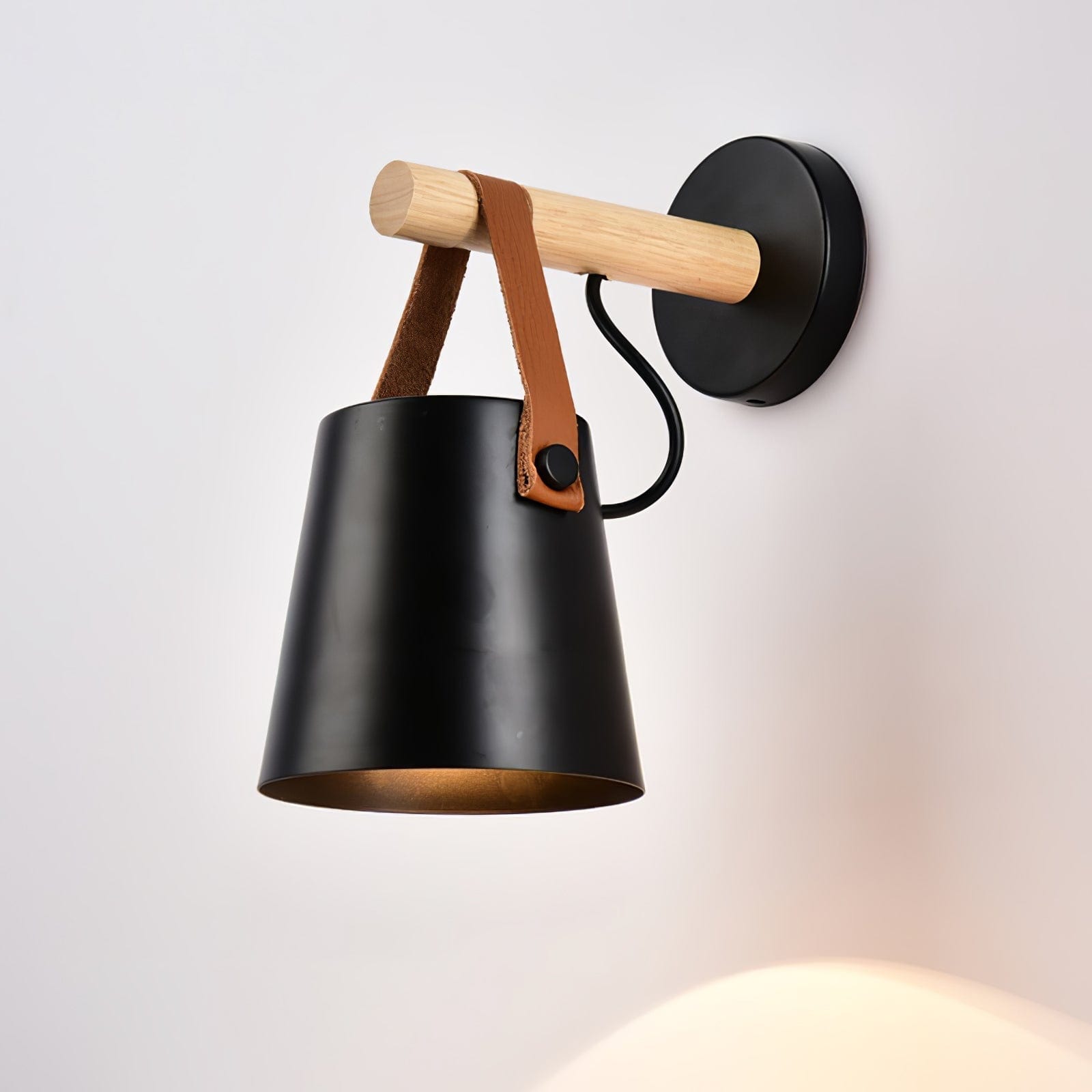 Wooden Conical Wall Light – Scandinavian Style LED Fixture