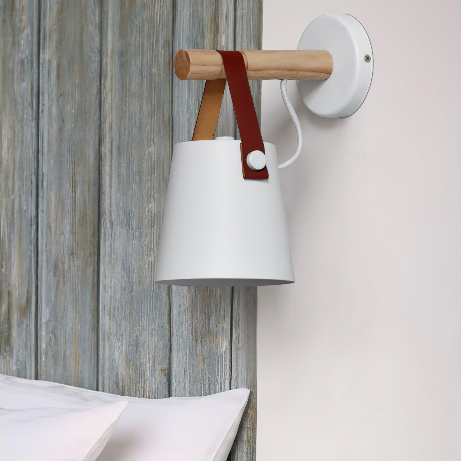 Wooden Conical Wall Light – Scandinavian Style LED Fixture