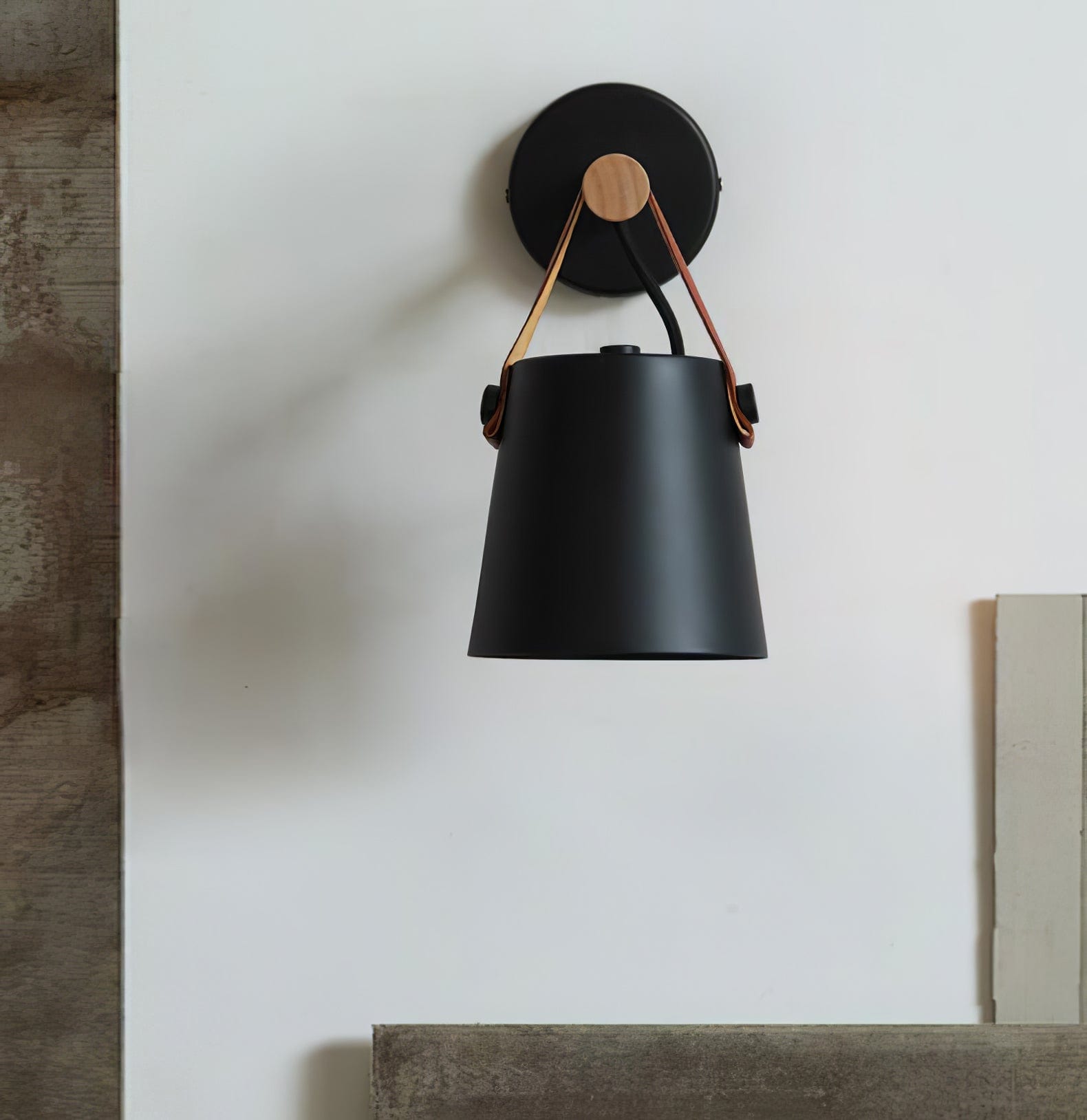 Wooden Conical Wall Light – Scandinavian Style LED Fixture