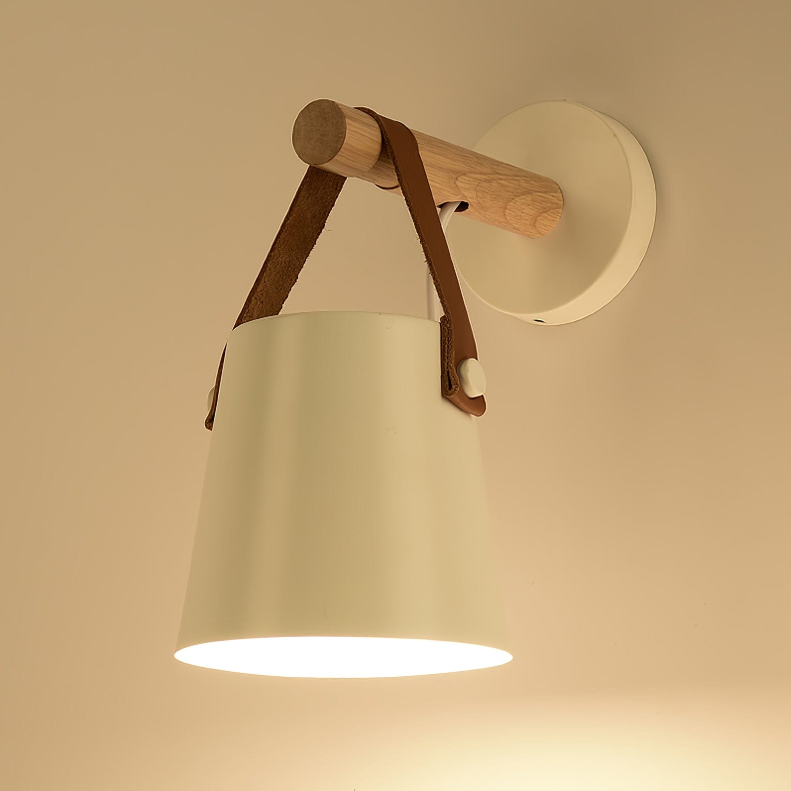 Wooden Conical Wall Light – Scandinavian Style LED Fixture