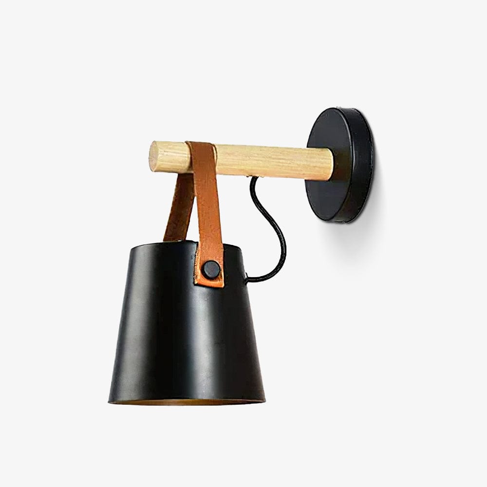 Wooden Conical Wall Light – Scandinavian Style LED Fixture