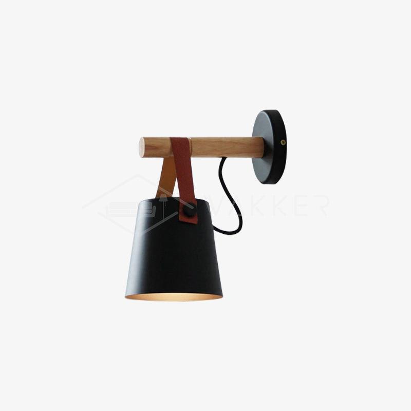 Wooden Conical Wall Light – Scandinavian Style LED Fixture