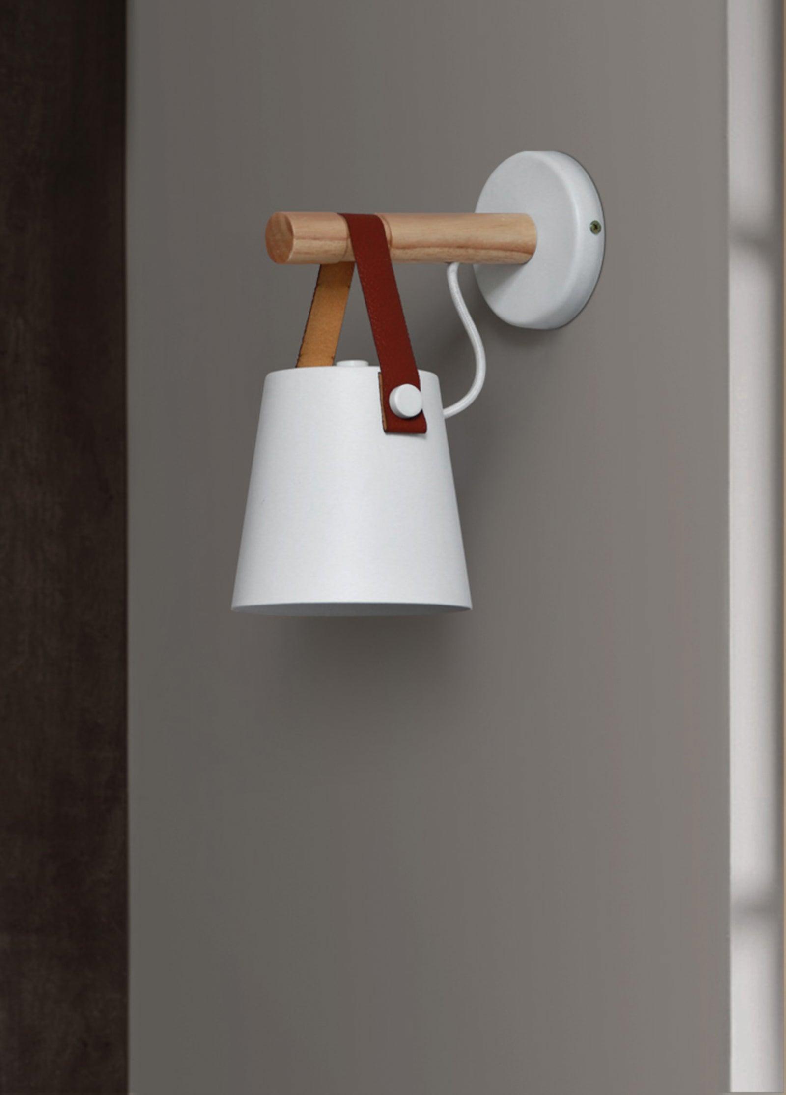 Wooden Conical Wall Light – Scandinavian Style LED Fixture