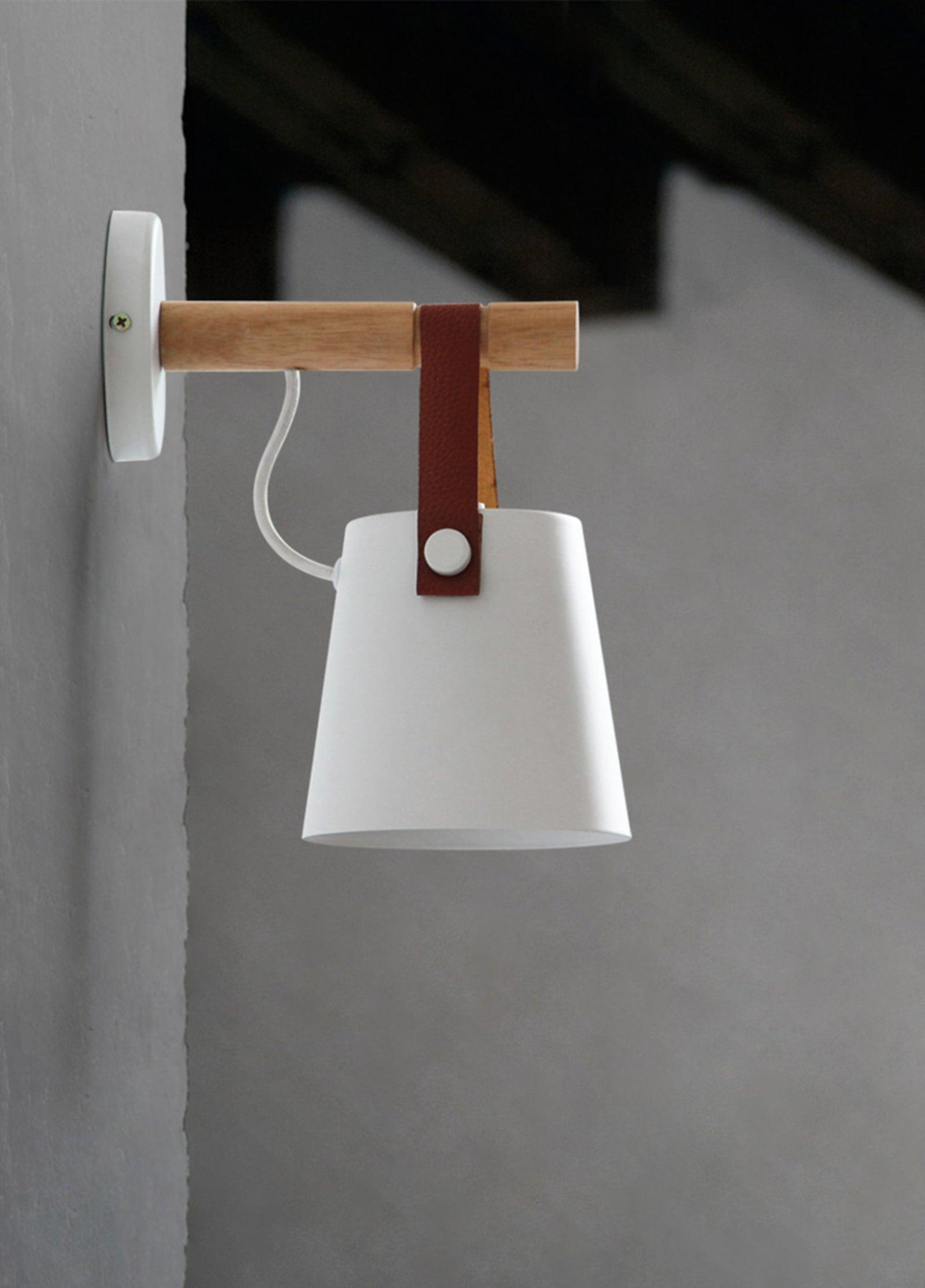 Wooden Conical Wall Light – Scandinavian Style LED Fixture