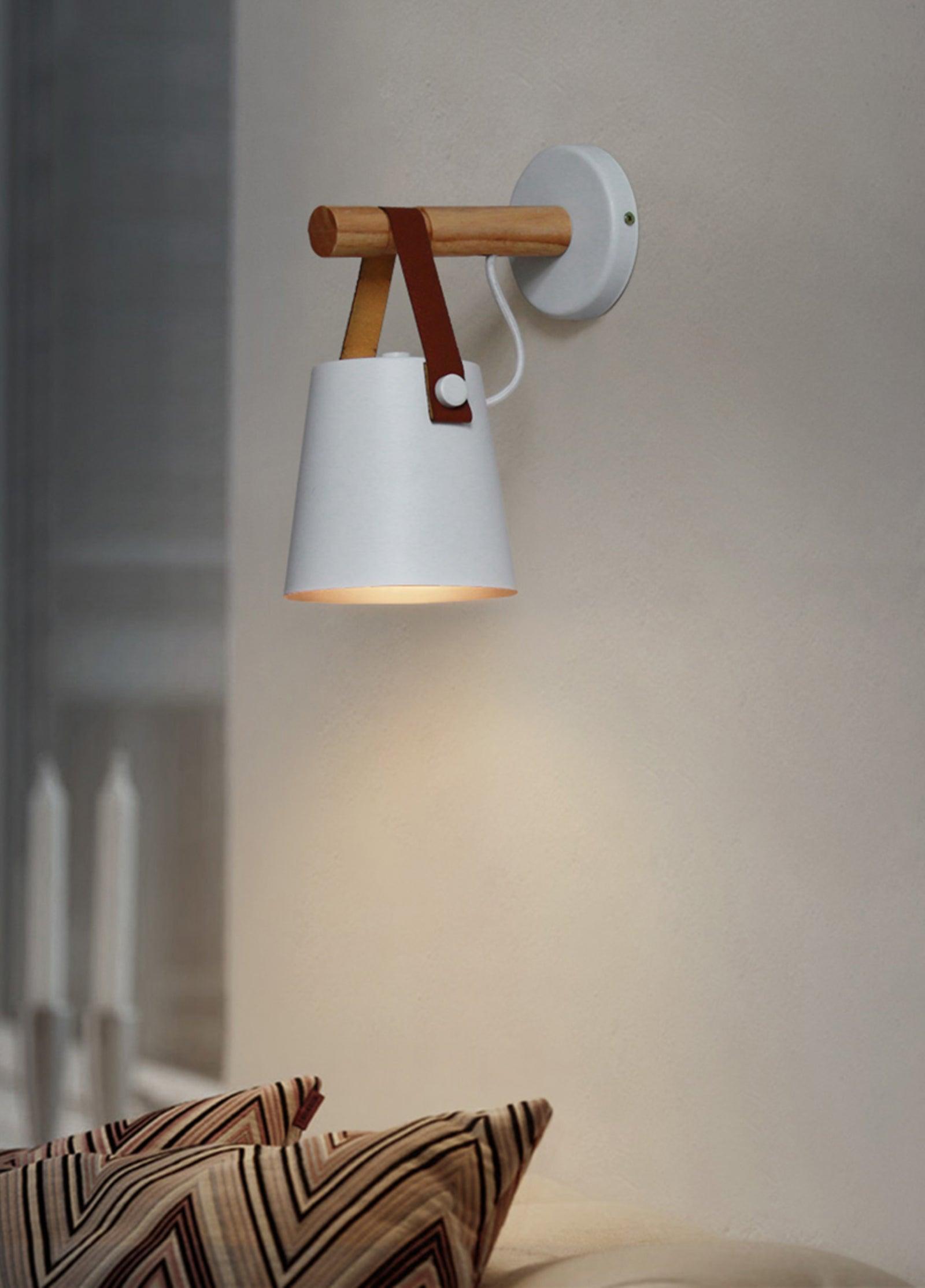 Wooden Conical Wall Light – Scandinavian Style LED Fixture