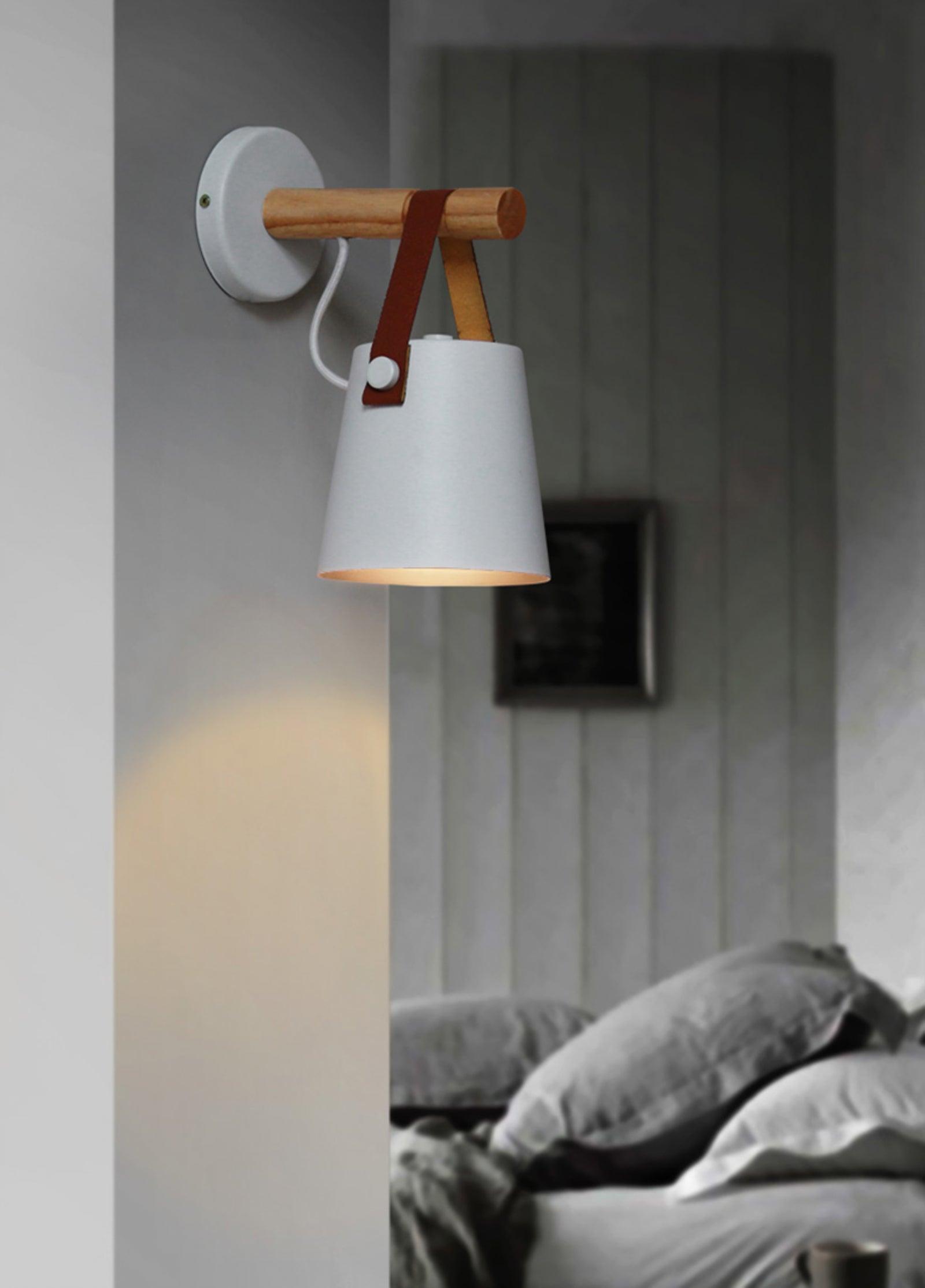 Wooden Conical Wall Light – Scandinavian Style LED Fixture