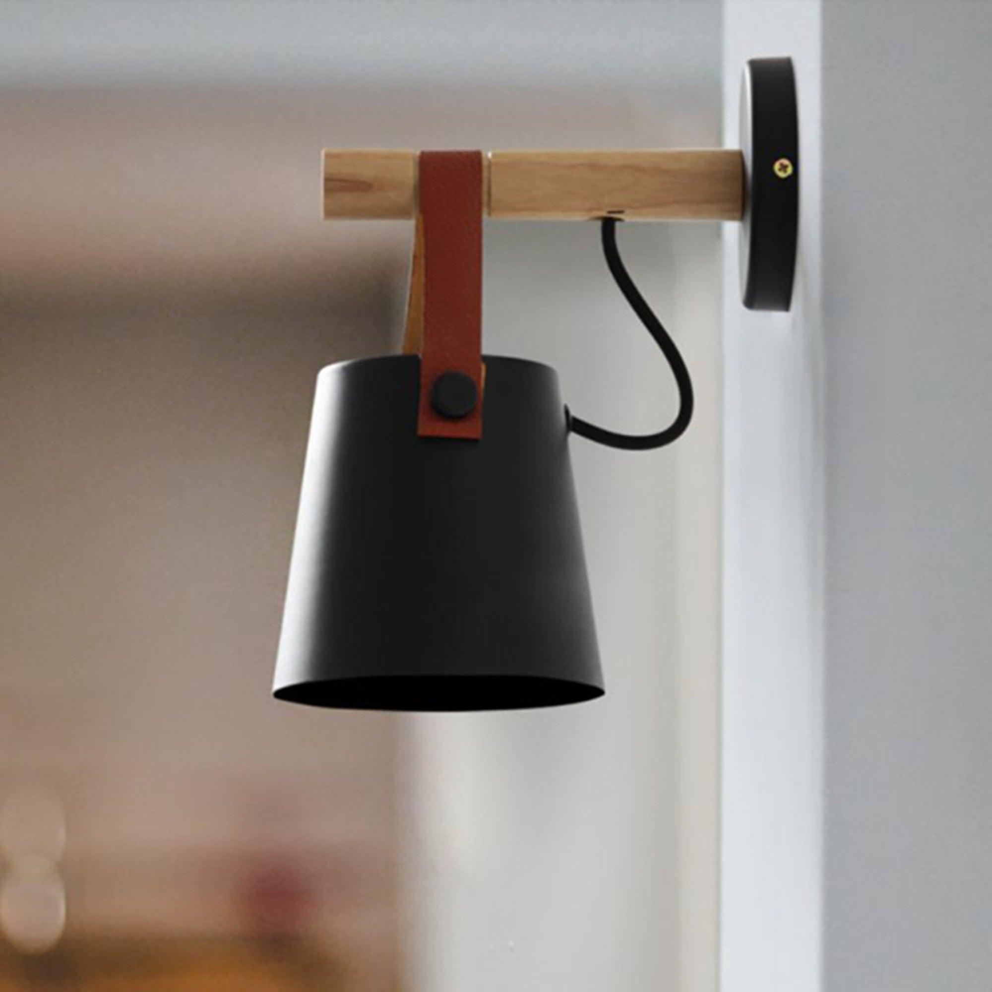 Wooden Conical Wall Light – Scandinavian Style LED Fixture