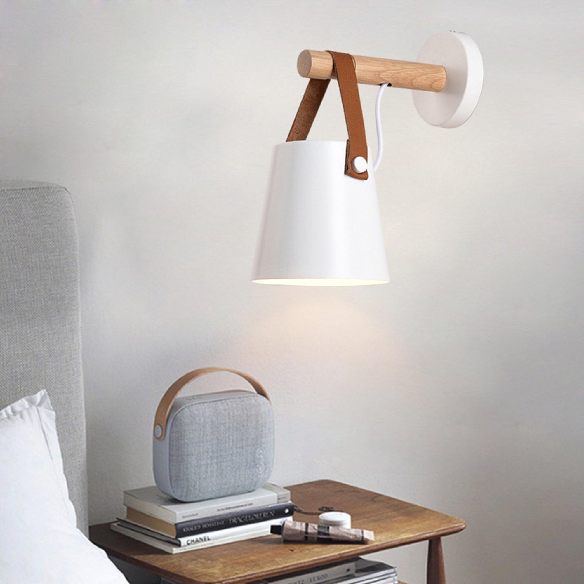 Wooden Conical Wall Light – Scandinavian Style LED Fixture