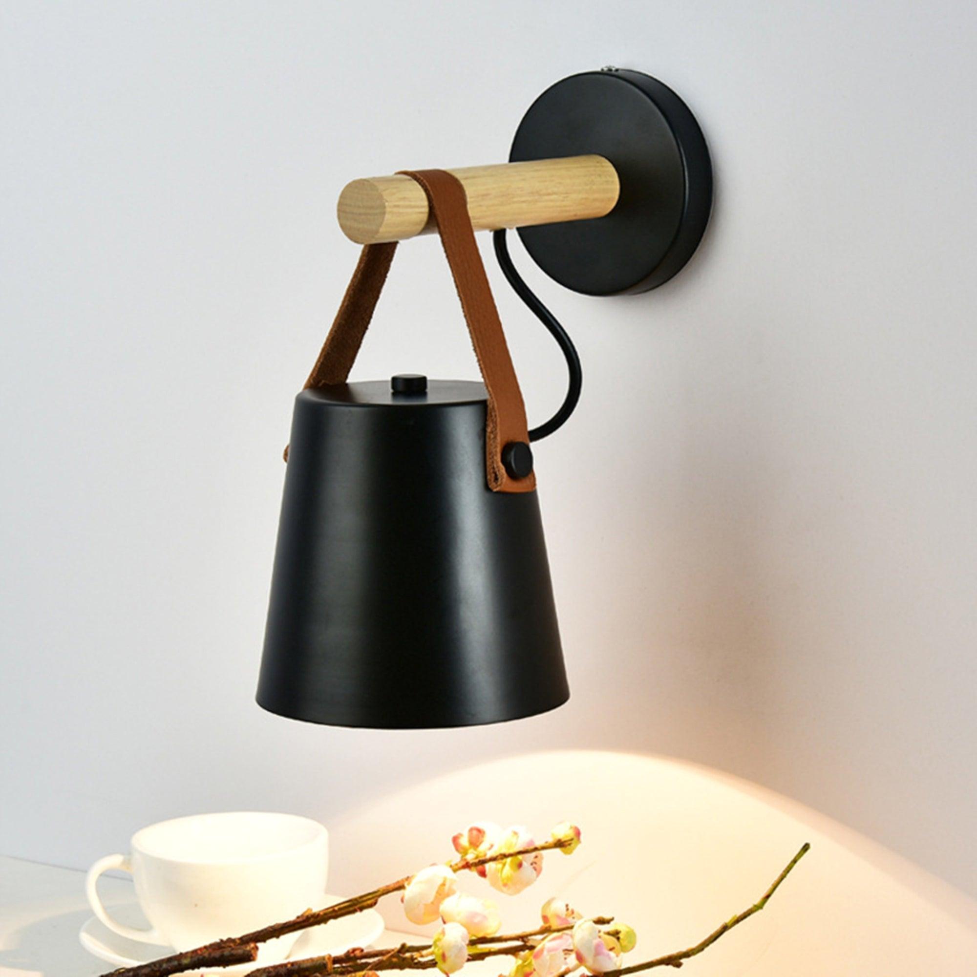 Wooden Conical Wall Light – Scandinavian Style LED Fixture