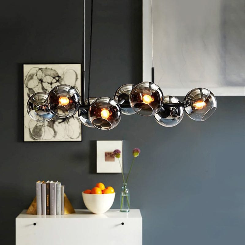 Modern Dining Chandelier - Sleek Pendant with Remote Control