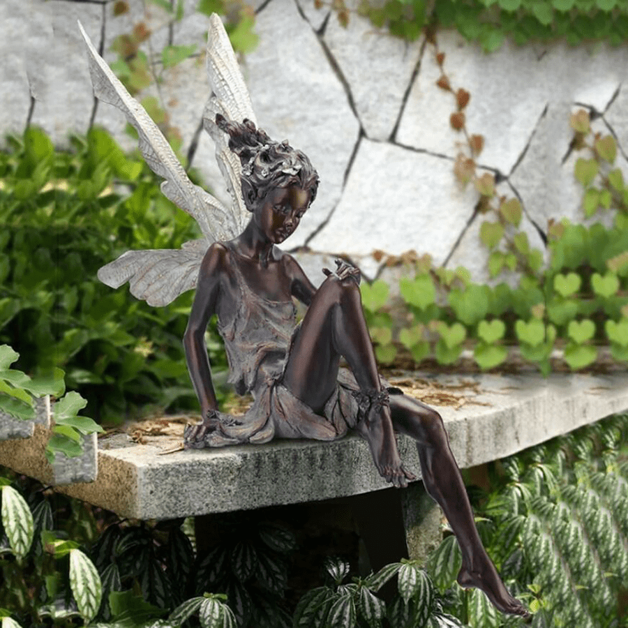 Enchanting Fairy Garden Statue - Handcrafted Weatherproof Decor