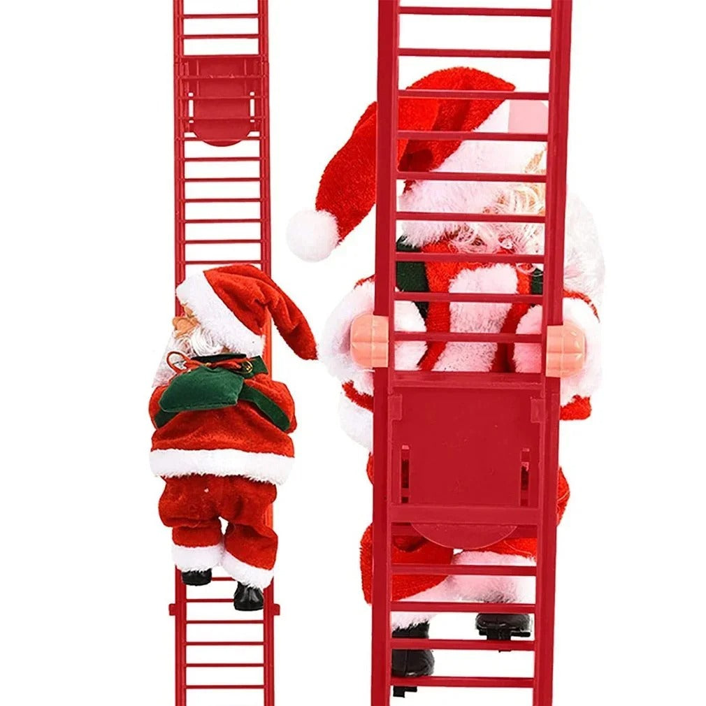 Electric Climbing Santa Claus with Ladder