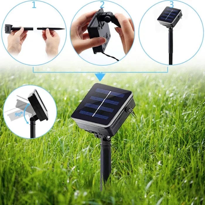 Enchanting Water Droplet Solar Lights - 8 Modes, Weatherproof