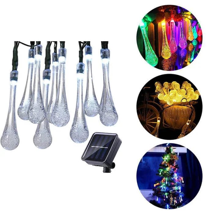 Enchanting Water Droplet Solar Lights - 8 Modes, Weatherproof