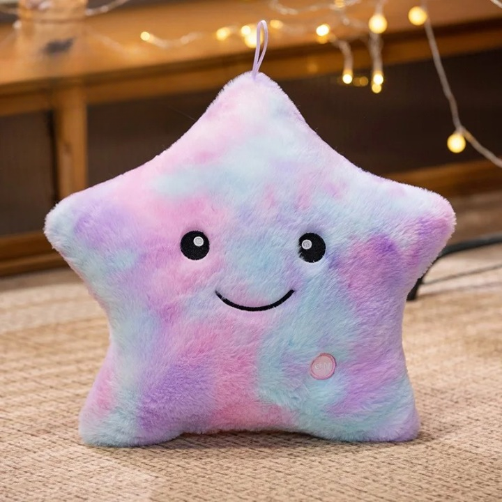 LED Glowing Star Plush Toy – Soft Pillow Doll for Kids & Home Décor