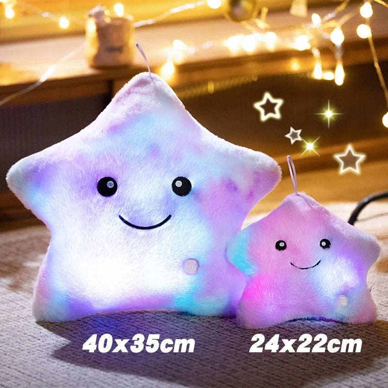 LED Glowing Star Plush Toy – Soft Pillow Doll for Kids & Home Décor