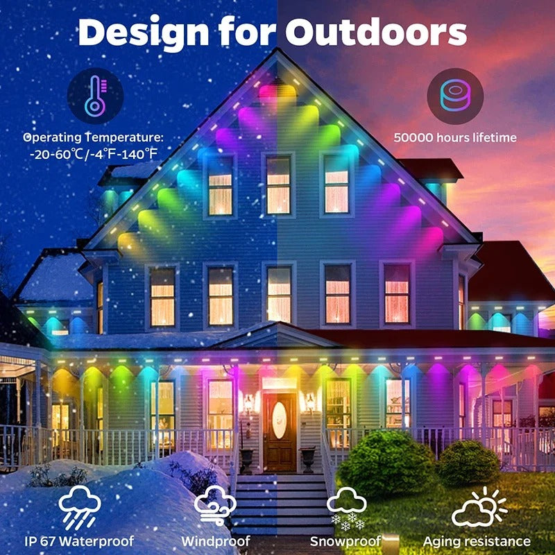 147ft 90-LED Waterproof RGB Roof Edge Lights