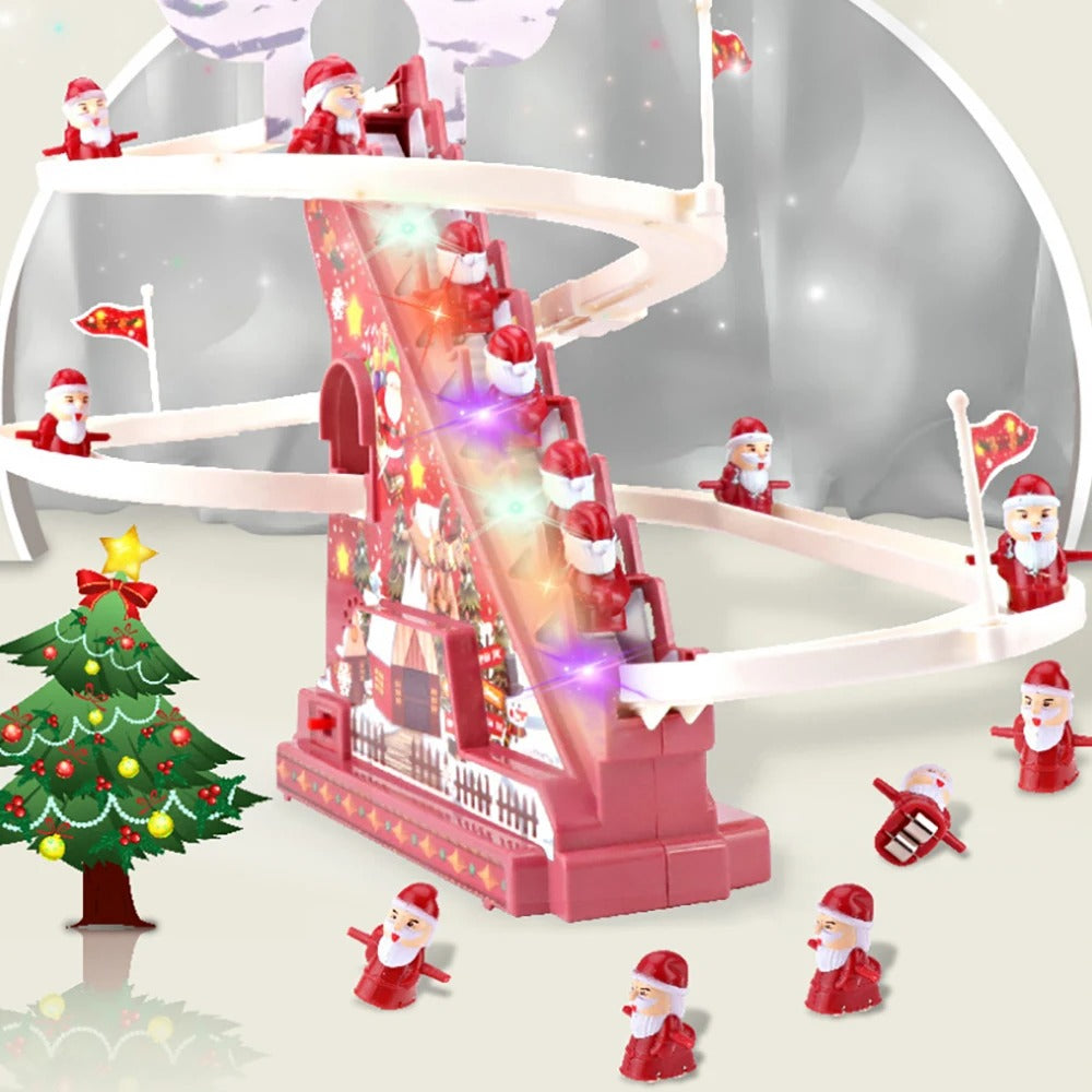 Electric Climbing Santa Claus Toy | Musical Christmas Ornament