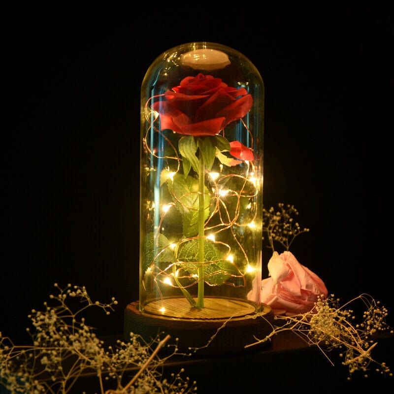 Everlasting Crimson Rose – Romantic LED Gift