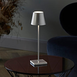 Modern Touch Table Lamp – Wireless, Dimmable, and Rechargeable