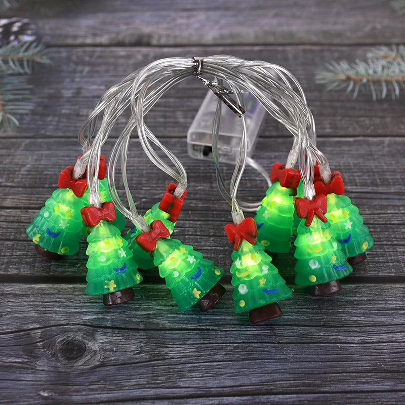 1.5/3M LED Christmas String Lights | Santa & Snowman Decor