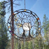 Circle of Life Garden Wall Art – Enchanting Metal Tree Sculpture with Moonlit Magic