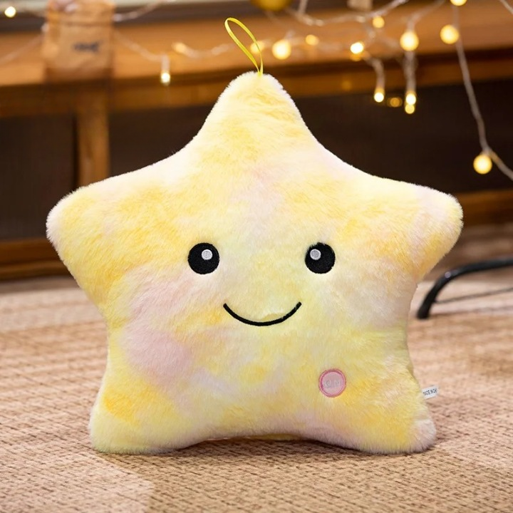 LED Glowing Star Plush Toy – Soft Pillow Doll for Kids & Home Décor