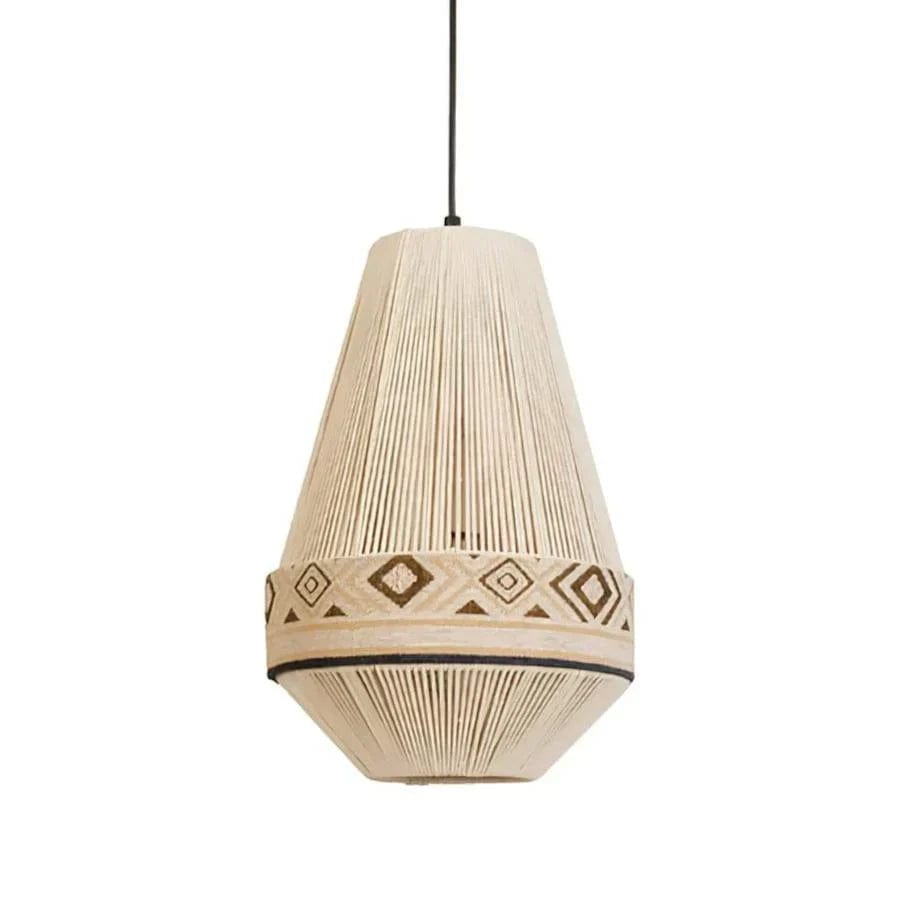 Bohemian Fringe Pendant Lamp - Tribal-Inspired Woven Design with Artisanal Touch