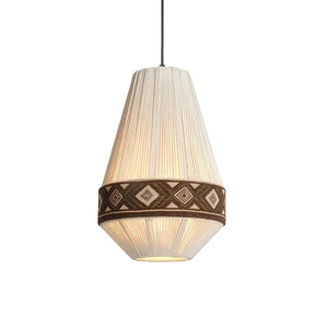 Bohemian Fringe Pendant Lamp - Tribal-Inspired Woven Design with Artisanal Touch