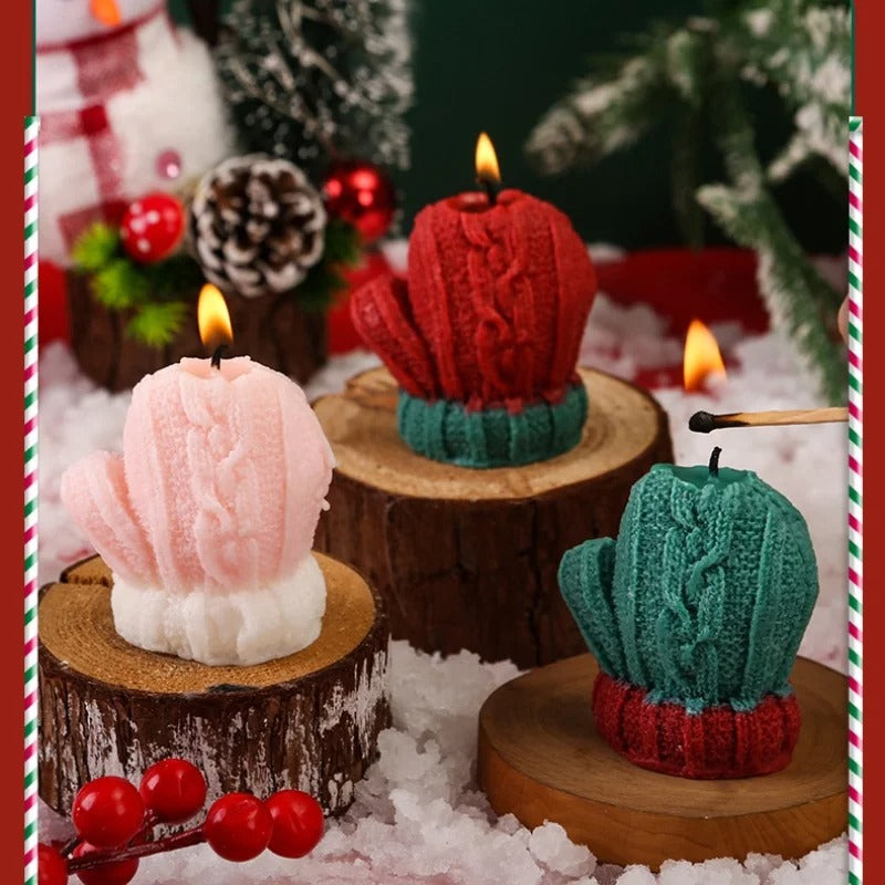 3-Piece Christmas Glove Candles