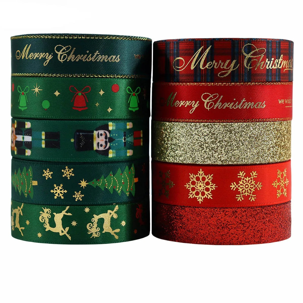 5 Yards 16mm Printed Christmas Grosgrain Ribbon